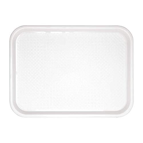 Everbuy Serving Tray Platter Rectangular Shape Trays for Drink Breakfast Tea Dinner Coffee Salad Food for Dinning Table Home Kitchen 11x14 Inches, White Color - Image 3