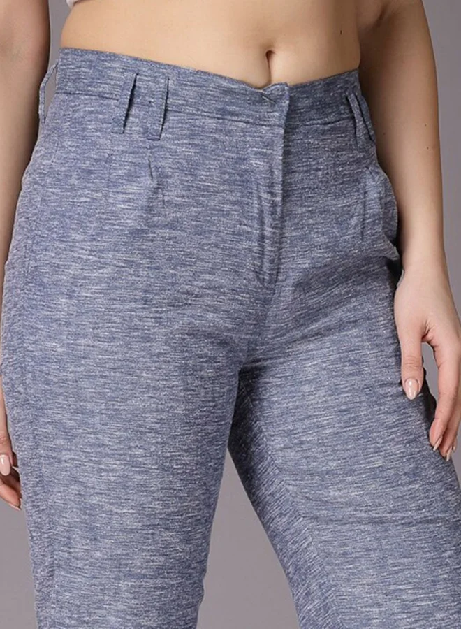 Freehand Freehand Women Navy Regular Fit Melange Pants