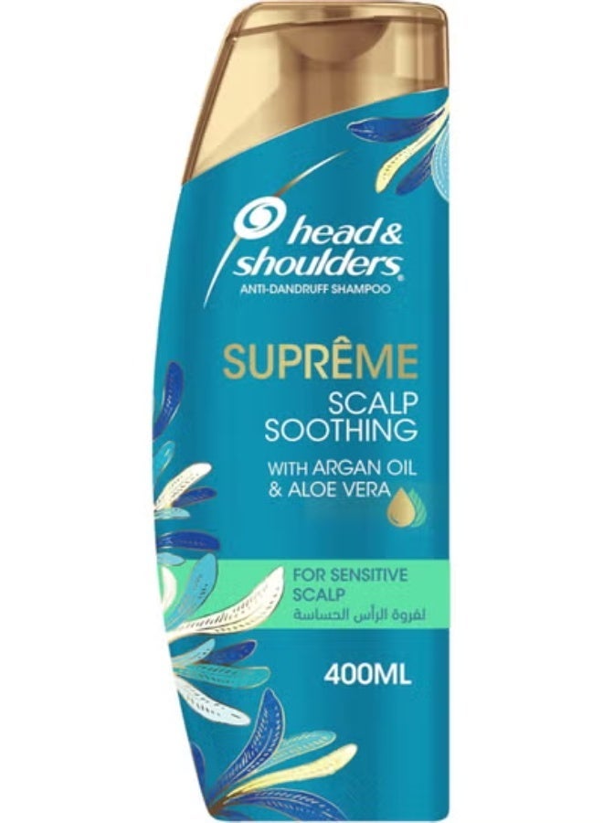 Head & Shoulders Supreme Anti-Dandruff Shampoo With Argan Oil And Aloe Vera For Sensitive Scalp Soothing, 400ml & Supreme Scalp And Hair Conditioner With Argan Oil Aloe Vera For Sensitive Soothing, 200ML - Image 2