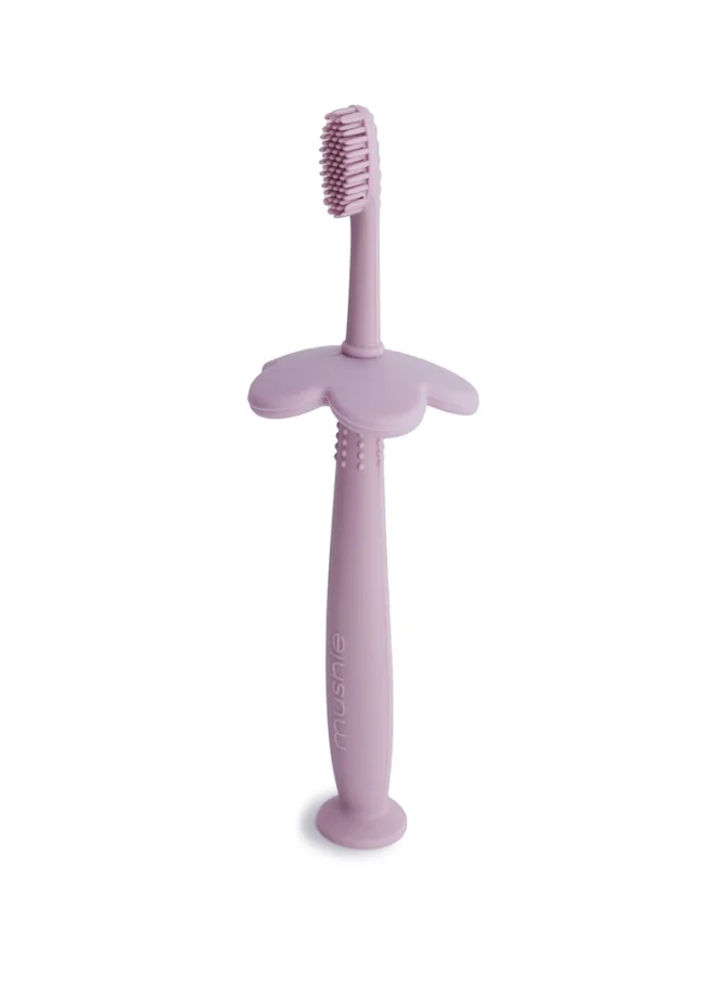 mushie Flower Training Toothbrush Soft Lilac