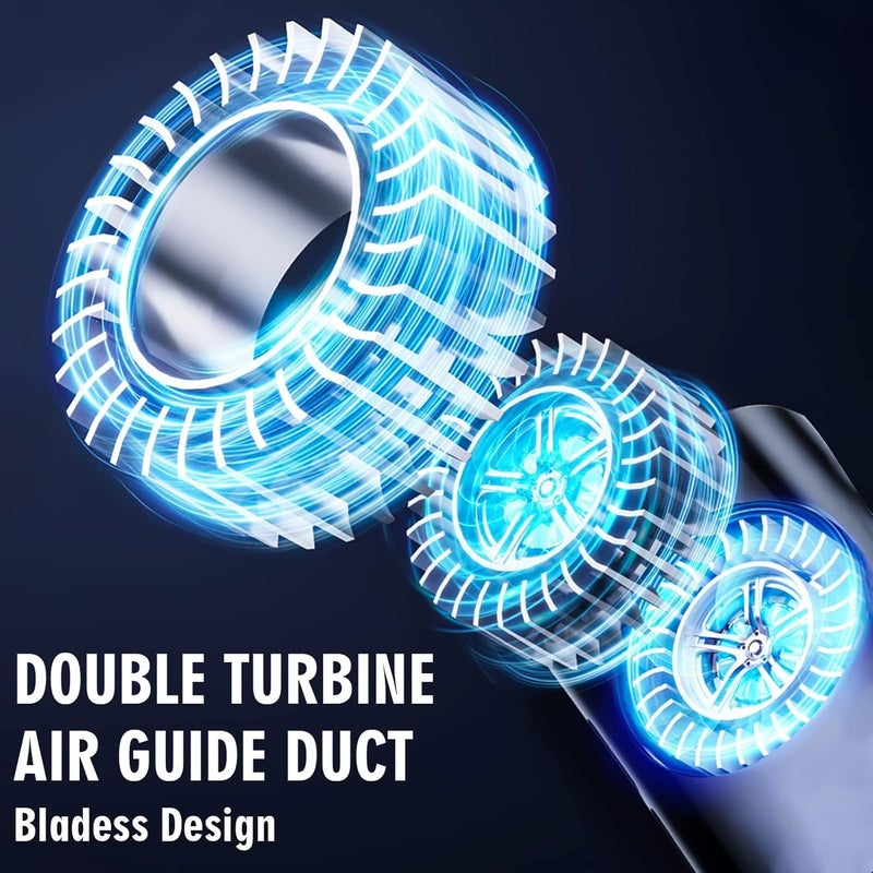 Excefore Portable Bladeless Neck Fan, Portable Neck Fan, 4000mAh Rechargeable Wearable Neck Fan, with 360° Cooling Airflow, 5 Speeds, and Hands-Free Design, for Travel and Indoor Use - Image 4