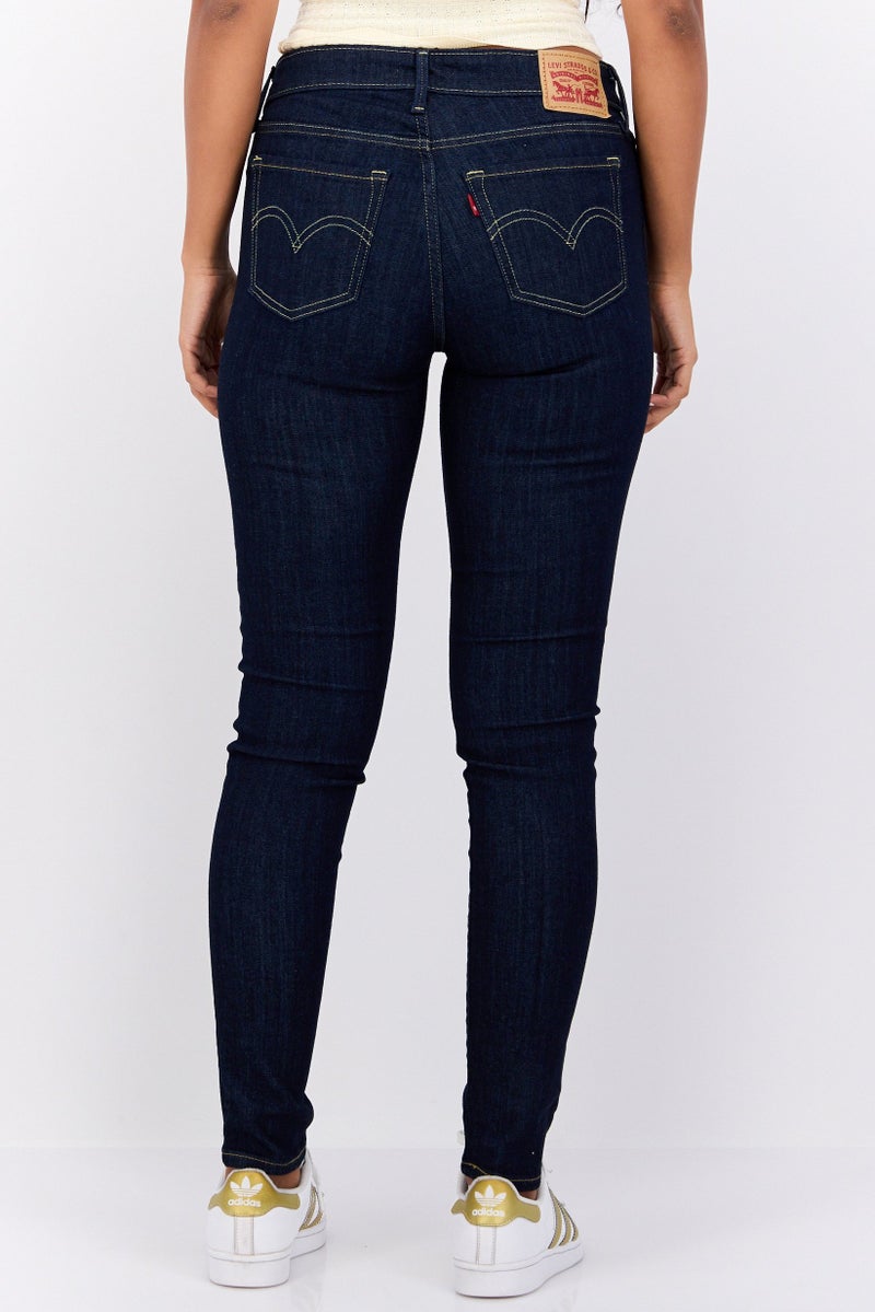 Levi's جينز دنيم ضيق للنساء، أزرق داكن - Image 3