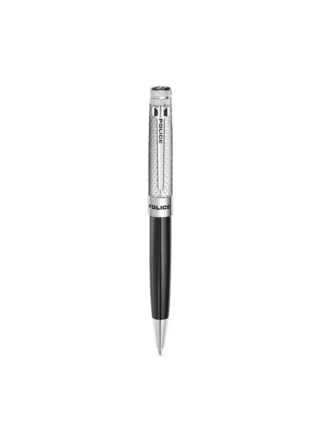 بوليس Amasis Twist Ballpoint Pen, Stainless Steel & Enamel Barrel, Blue Ink