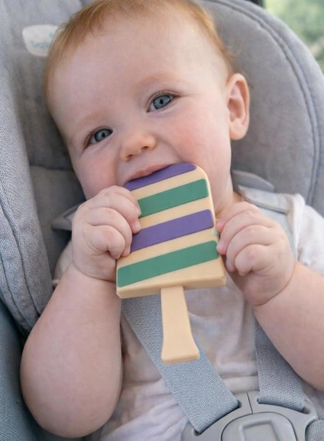 Babyblu The Popsicle | Silicone Ice Cream Shape Baby Teether Multicolor | Silicone Teething Toy for Infants & Toddlers | Baby Teether for Chewing & Gum Stimulation - Image 4