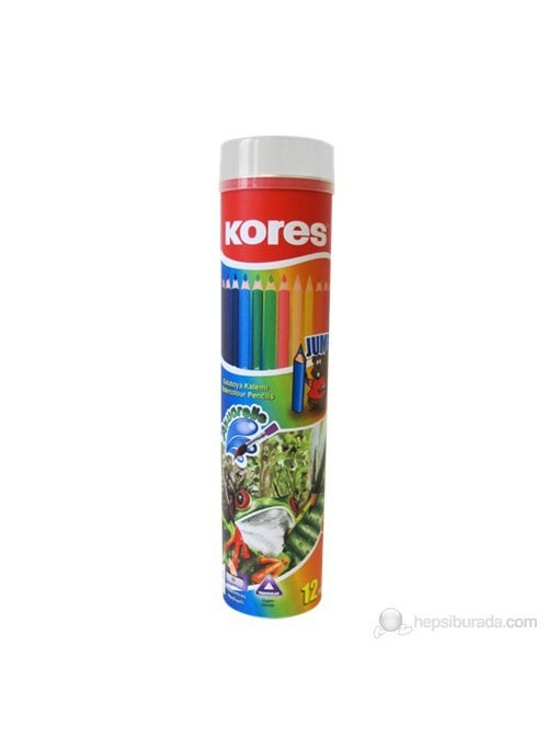 Kores 12-pack JUMBO AKUAREL Colored Pencils (Tin Box) / Triangular Body 