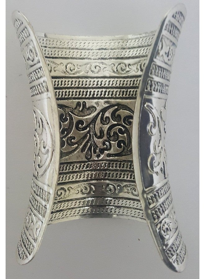 Shining Diva Fashion Carved Cuff Stylish Bracelet for Girls and Women (rrr4693b) - Image 3