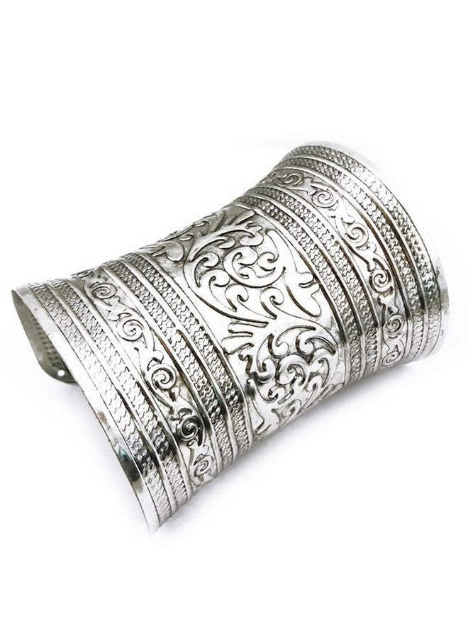 Shining Diva Fashion Carved Cuff Stylish Bracelet for Girls and Women (rrr4693b) - Image 4