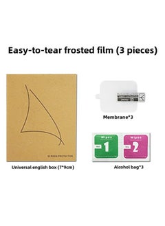 Applicable AppleWatch 9 Protective Film Apple Watch Film I8 Curved Surface HD Hydrated Film 45SE Frosted Soft Film-Color:Easy To Tear Frosted Film (set Of 3)-Dimensions:iwatch S10 *46mm