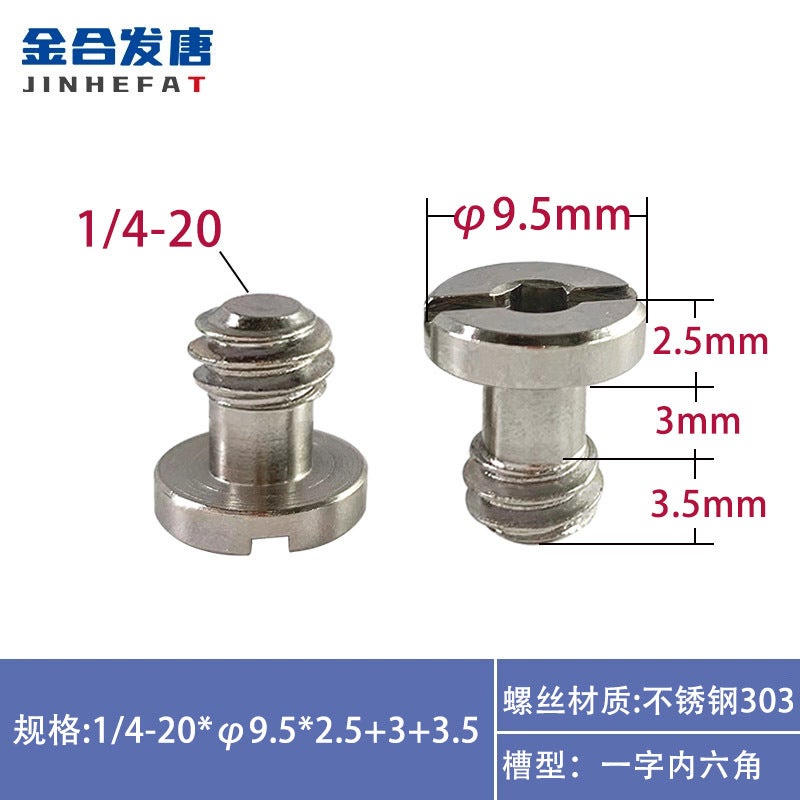 1/4 hand screw in stock stainless steel straight grain mesh knurled coin groove ring-free flat head screw wholesale 1/4-20*φ8*3 5 5 (stainless steel)