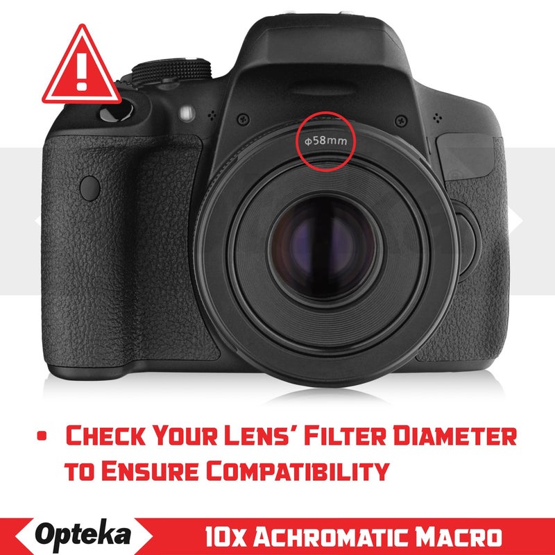 Opteka Achromatic 10x Diopter Close-Up Macro Lens for Sony E-Mount a7r, a7s, a7, a6300, a6000, a5100, a5000, a3000, NEX-7, 6, 5T, 5N, 5R Digital Cameras (Fits 40.5mm, 49mm and 58mm Threaded Lenses) - Image 5