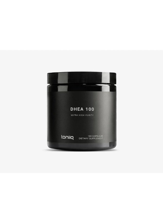 Toniiq مكمل ديهيدرو إيبي أندروستيرون (DHEA) بقوة عالية 100 ملغ للرجال - 99%+ نقاء عالي ومتاحة حيوياً مكمل ديهيدرو إيبي أندروستيرون للنساء والرجال - DHEA 100 ملغ - 180 كبسولة - Image 1