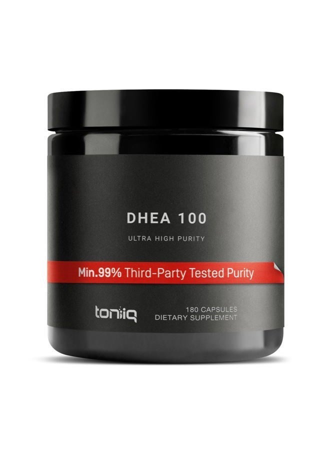 Toniiq مكمل ديهيدرو إيبي أندروستيرون (DHEA) بقوة عالية 100 ملغ للرجال - 99%+ نقاء عالي ومتاحة حيوياً مكمل ديهيدرو إيبي أندروستيرون للنساء والرجال - DHEA 100 ملغ - 180 كبسولة - Image 3