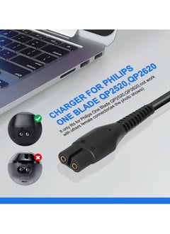SANMUGEED Charger for Philips One QP2520,4.3V USB Charging Cable Replacement Charger Cord for Philips Norelco One QP2520,QP2620,A00390,QG3320,RQ320,RQ328,RQ330,RQ331 RQ338,RQ350,Series 1000  - Image 3