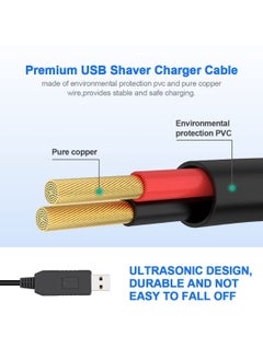SANMUGEED Charger for Philips One QP2520,4.3V USB Charging Cable Replacement Charger Cord for Philips Norelco One QP2520,QP2620,A00390,QG3320,RQ320,RQ328,RQ330,RQ331 RQ338,RQ350,Series 1000  - Image 5