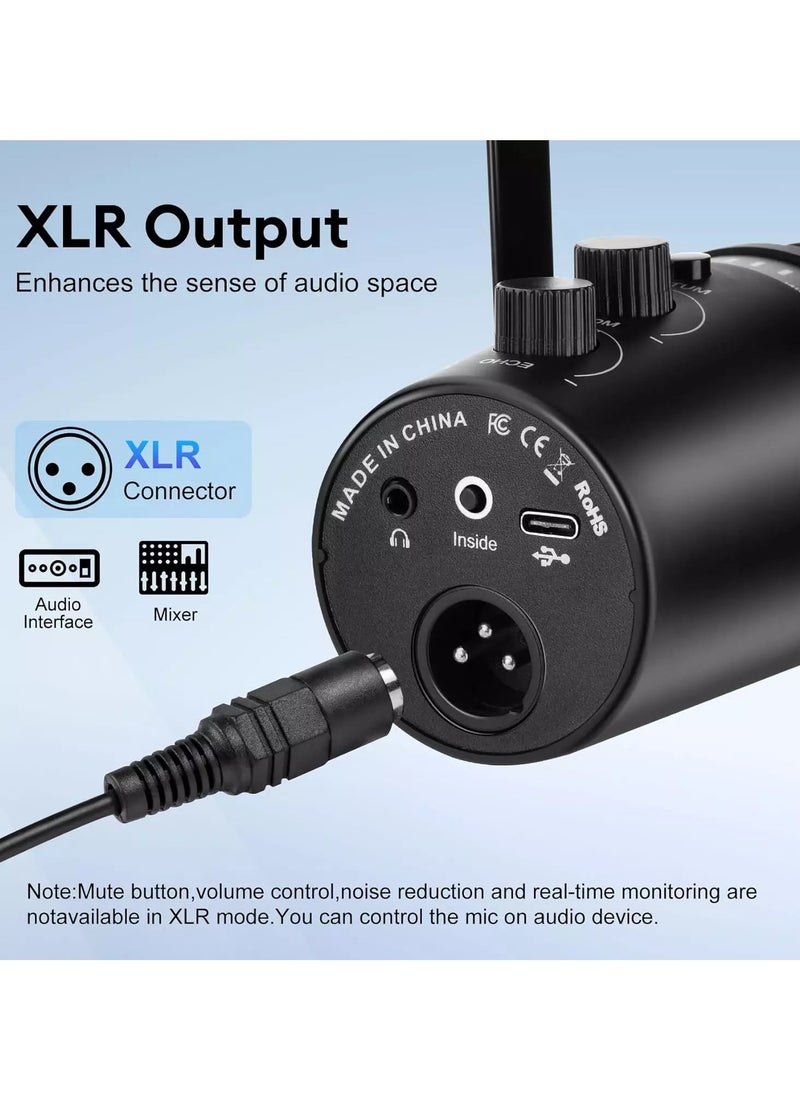ميكروفون بودكاست ديناميكي XLR/USB، قابل للتعديل، وإلغاء الضوضاء، والتحكم في مستوى الصوت - pzsku/ZB40AEB801BCF0848333FZ/45/_/1728311658/705f6503-ca9b-45c7-987f-3fbbb854efa8