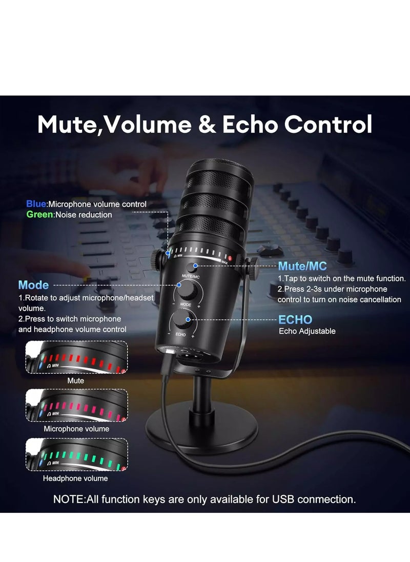 ميكروفون بودكاست ديناميكي XLR/USB، قابل للتعديل، وإلغاء الضوضاء، والتحكم في مستوى الصوت - pzsku/ZB40AEB801BCF0848333FZ/45/_/1728311680/3a9d9632-a32c-45dd-8f01-d99bdd2a2686