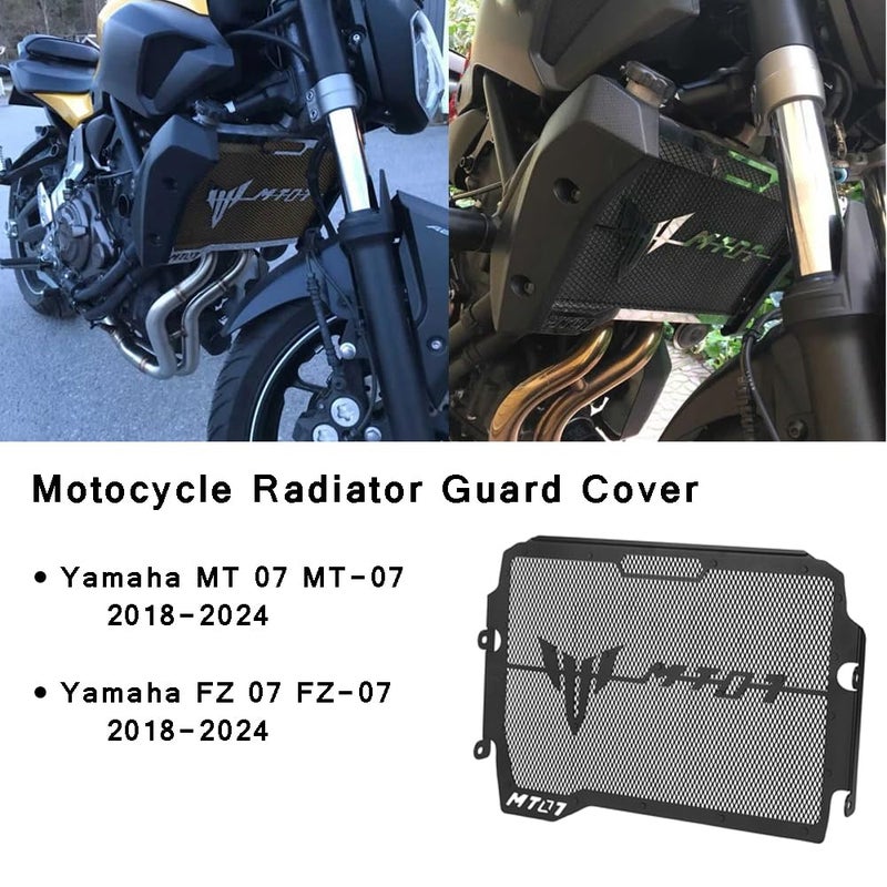 FREAXLL Motocycle Radiator Grille Guard Cover Compatibile with MT 07 MT07 MT07 2019 2020 2021 2022 2023 2024 2025 - Image 4