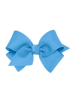 Wee Ones Wee Ones Girls' Classic Grosgrain Hair Bow (Knot Wrap) on a WeeStay No-Slip Hair Clip, For All Ages, Small Bow, Copen  - Image 1