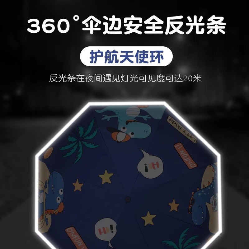 Safe Anti-Rebound Children'S Umbrella For Girls And Primary School Students School Special For Boys Sunny And Rain Dual-Purpose Folding Automatic Umbrella - Image 4