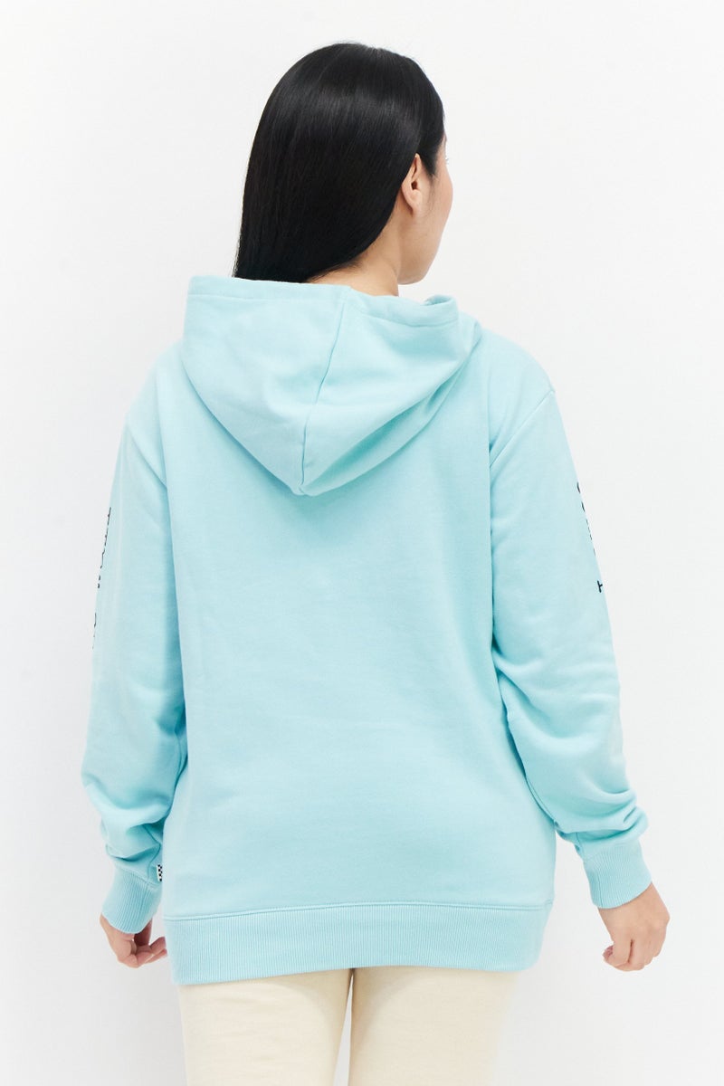 VANS Women Sportswear Fit Long Sleeves Training Sweatshirts, Turquoise - Image 4