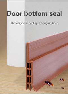 SHAYDX Door Draft Stopper, Self Adhesive Door Seal Strip, Soundproof Weather Stripping for Bottom of Door, Draft Excluder for Blocking Cold Air, Dust, Bugs, Noise, 39 Inch Door Sweep  - Image 2