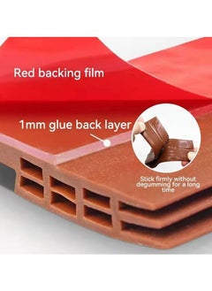 SHAYDX Door Draft Stopper, Self Adhesive Door Seal Strip, Soundproof Weather Stripping for Bottom of Door, Draft Excluder for Blocking Cold Air, Dust, Bugs, Noise, 39 Inch Door Sweep  - Image 3