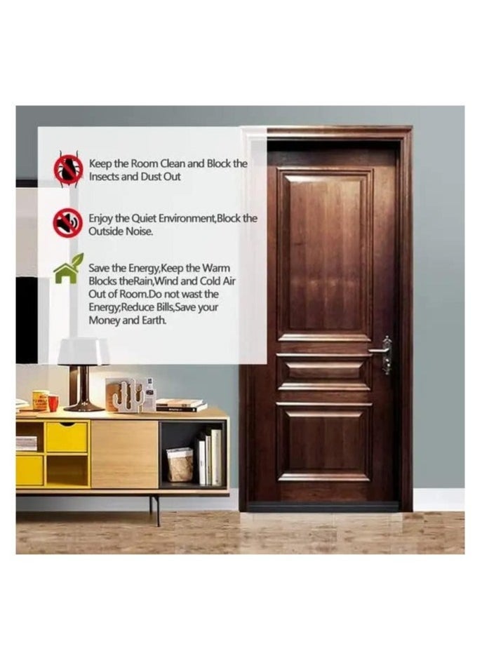 SHAYDX - Door Draft Stopper, Self Adhesive Door Seal Strip, Soundproof Weather Stripping for Bottom of Door, Draft Excluder for Blocking Cold Air, Dust, Bugs, Noise, 39 Inch Door Sweep - Image 1