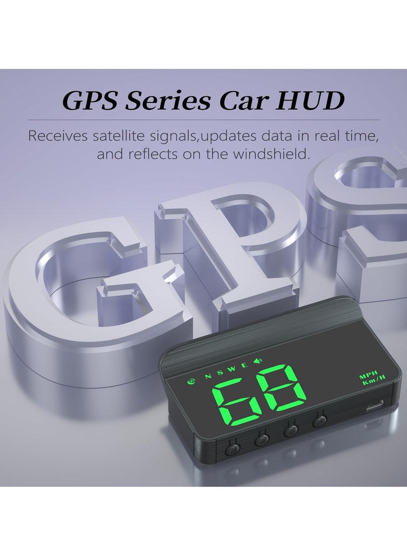 شاشة عرض رأس لأعلى للسيارات، وجهاز عرض عداد سرعة الزجاج الأمامي M1، وعداد السرعة GPS الرقمي مع السرعة، واتجاه القيادة، وإنذار التجاوز، والقيادة بالإرهاق، ووضع GPS لجميع المركبات - Image 4