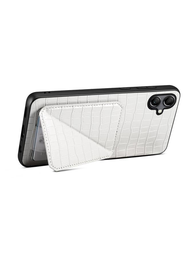 Denior Case For Samsung Galaxy A20s Imitation Crocodile Leather Back Phone Case with Holder - Image 3