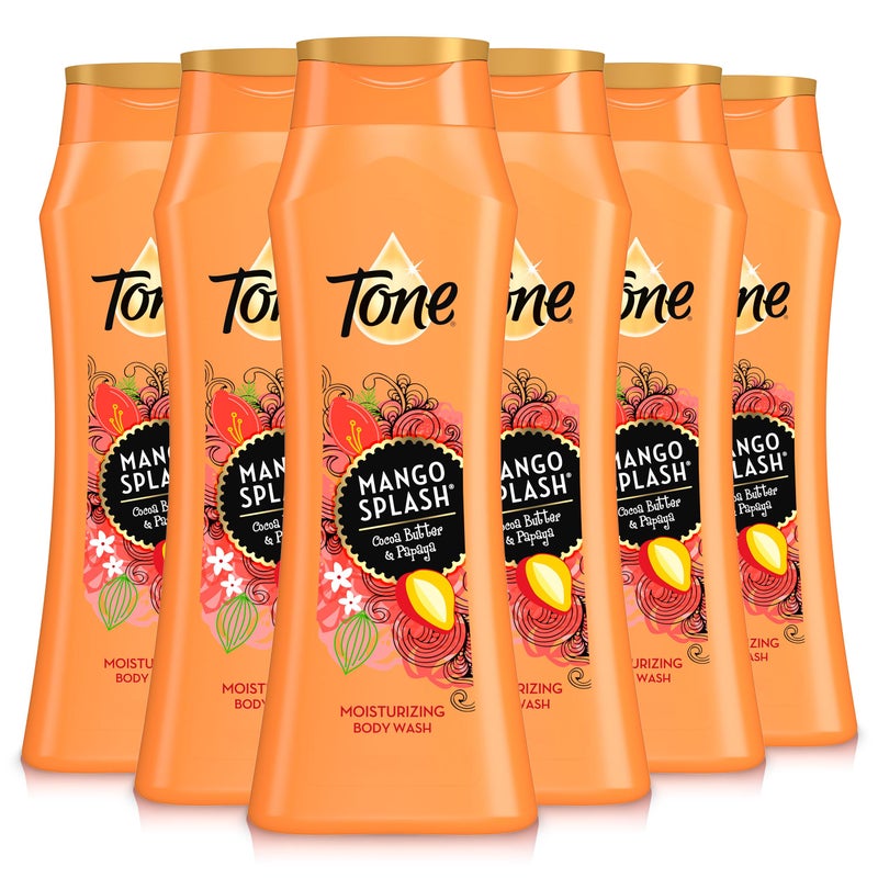 Tone Body Wash, Mango Splash, 16 Ounce (Pack of 6) - Image 1