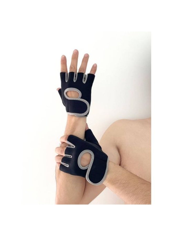 Weightlifting gloves with half-finger wrist support and anti-slip design for men and women (multi-colored) - Image 1