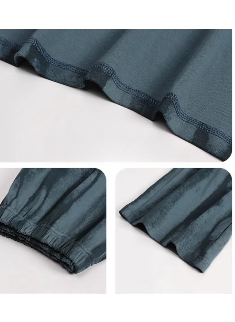 MIIOW - Cotton Pajamas Men's Oversized Loose Long Sleeved High-End Home Suit Set - Image 1