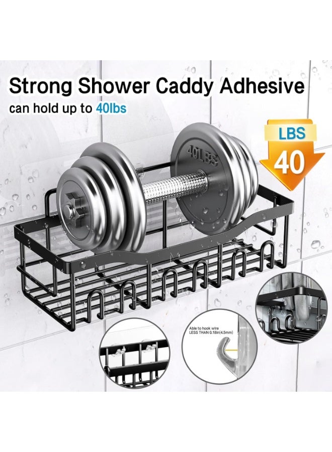 6 corner shower room adhesive replacement hooks, shower room frame, basket frame transparent adhesive stickers, no drilling holes, kitchen use strong adhesive transparent wall hooks - Image 2