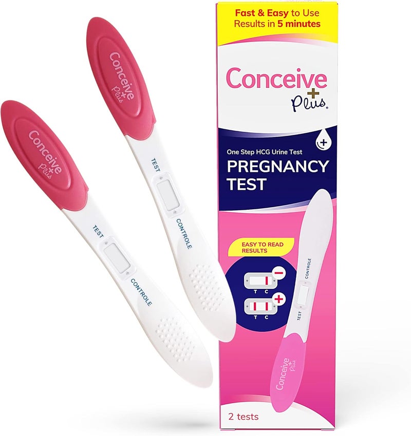 Conceive Plus اختبار الحمل المبكر كونسييف بلس  اختبار HCG 10 MIU  اختبار سري  قبل 6 أيام  حساس للغاية  نتائج سريعة في 3 دقائق  اختبار الخصوبة  عبوة 2 - Image 1