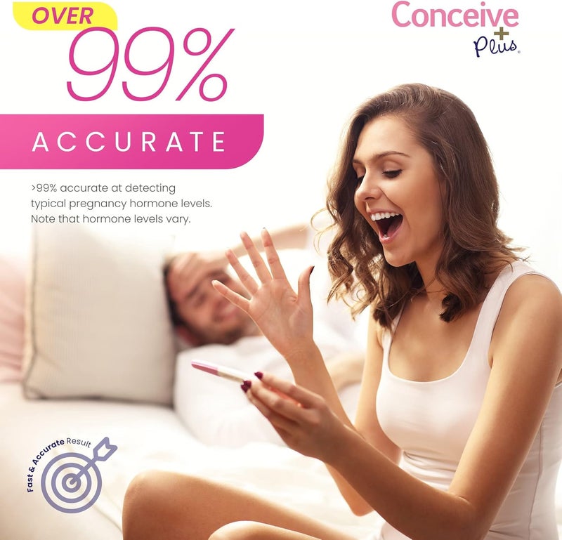 Conceive Plus اختبار الحمل المبكر كونسييف بلس  اختبار HCG 10 MIU  اختبار سري  قبل 6 أيام  حساس للغاية  نتائج سريعة في 3 دقائق  اختبار الخصوبة  عبوة 2 - Image 5