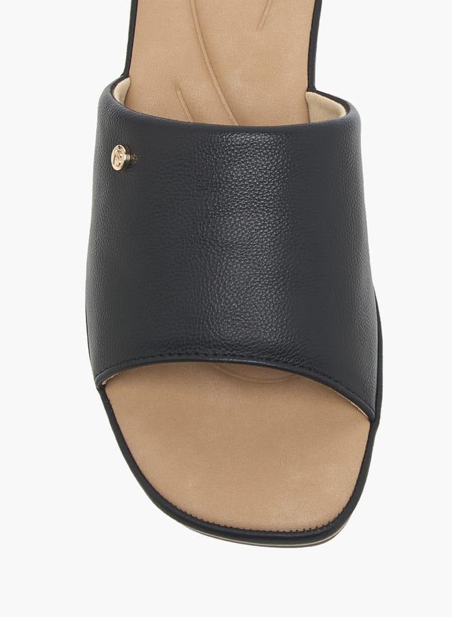 Flora Bella By Shoexpress Women's Solid Slip-On Sandals with Wedge Heels - Image 4