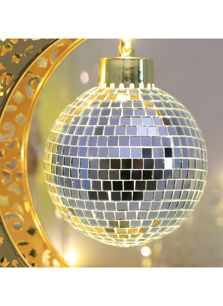 Generic - LED wrought iron moon lamp Ramdan festival decorative lamp bedroom table lamp atmosphere modeling lamp - Image 1
