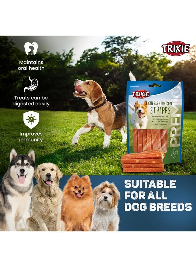 تريكسي مجموعة مكافآت الكلاب الفاخرة: شرائح الدجاج بالجبن، 100 جرام وقلوب الدجاج، 100 جرام - وجبات خفيفة غنية بالبروتين وصحية وتدريبية لجميع سلالات الكلاب - Image 4