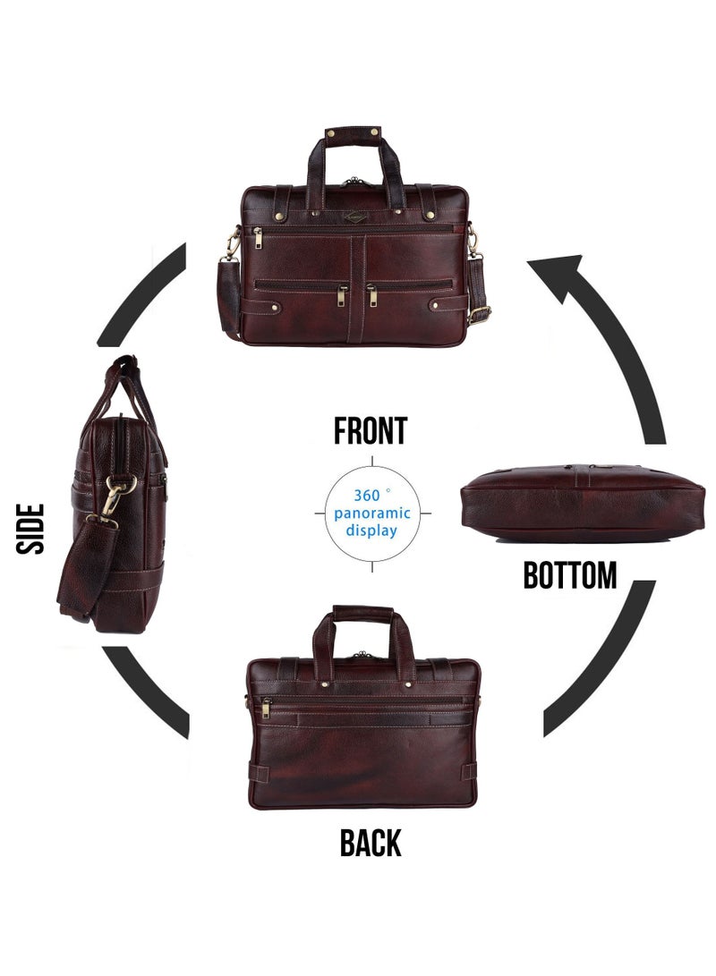LAVERI LEATHER Genuine Leather Office And Travel Document Laptop bag Style Code 422  - Image 4