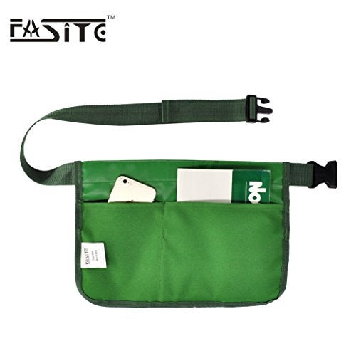FASITE Gardening Tool Waist Bag Belt, Waterproof Garden Tool Apron with 7-Pocket Hanging Pouch for Men&Women, Adjustable, Green - Image 2