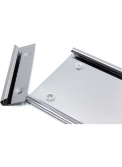 Space License plate holder Stainless Chrome Metal / DAPLY45  - Image 3
