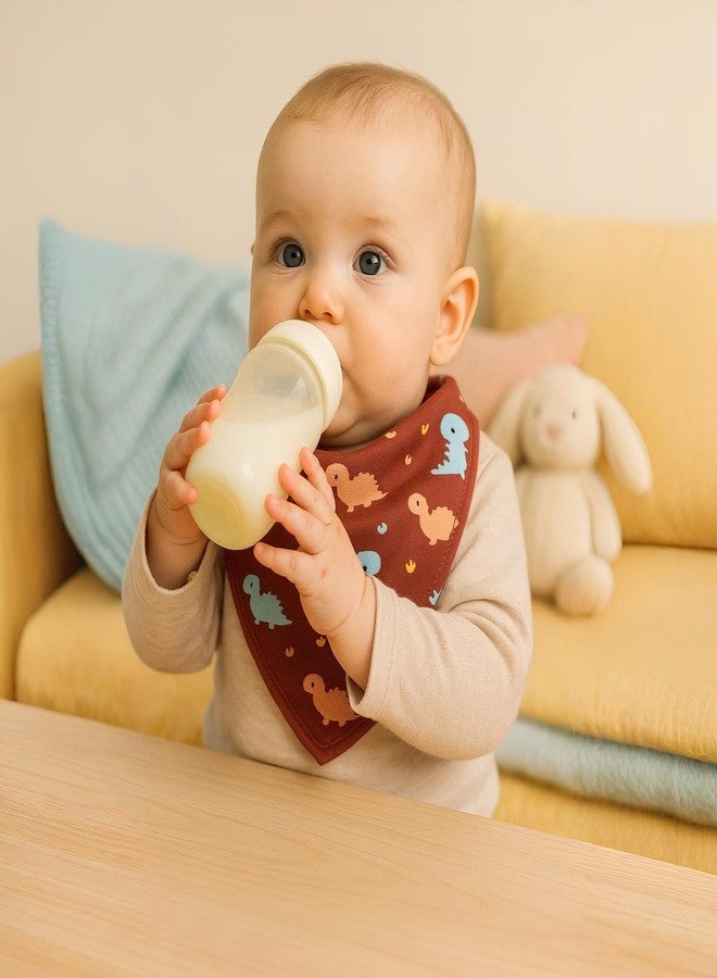 Adhigams Organic Cotton Baby Bibs Set of 3 | 100% Soft, Lightweight & Breathable Quick-Dry Feeding Cloths for Newborns (0-12 Months) | Eco-Friendly, Washable & Reusable Baby Aprons for Boys & Girls - Image 3