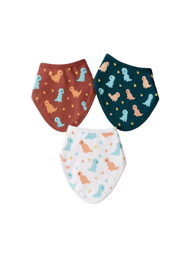 Adhigams Organic Cotton Baby Bibs Set of 3 | 100% Soft, Lightweight & Breathable Quick-Dry Feeding Cloths for Newborns (0-12 Months) | Eco-Friendly, Washable & Reusable Baby Aprons for Boys & Girls - Image 1