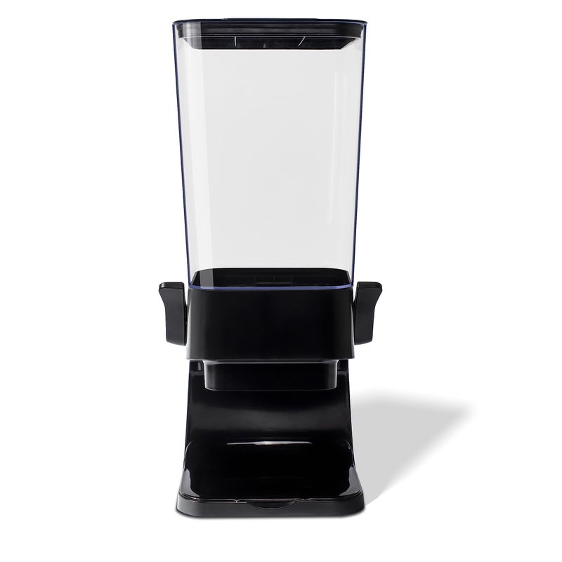 FHJP Cereal Dispenser Countertop, 5L Kitchen Organization Cereal Containers Storage, Desktop Candy Dispenser Plastic Cereal Dispenser, Snack Containers Can Hold Granola, Dry Food, Grain (Black, 1Pc) - Image 1