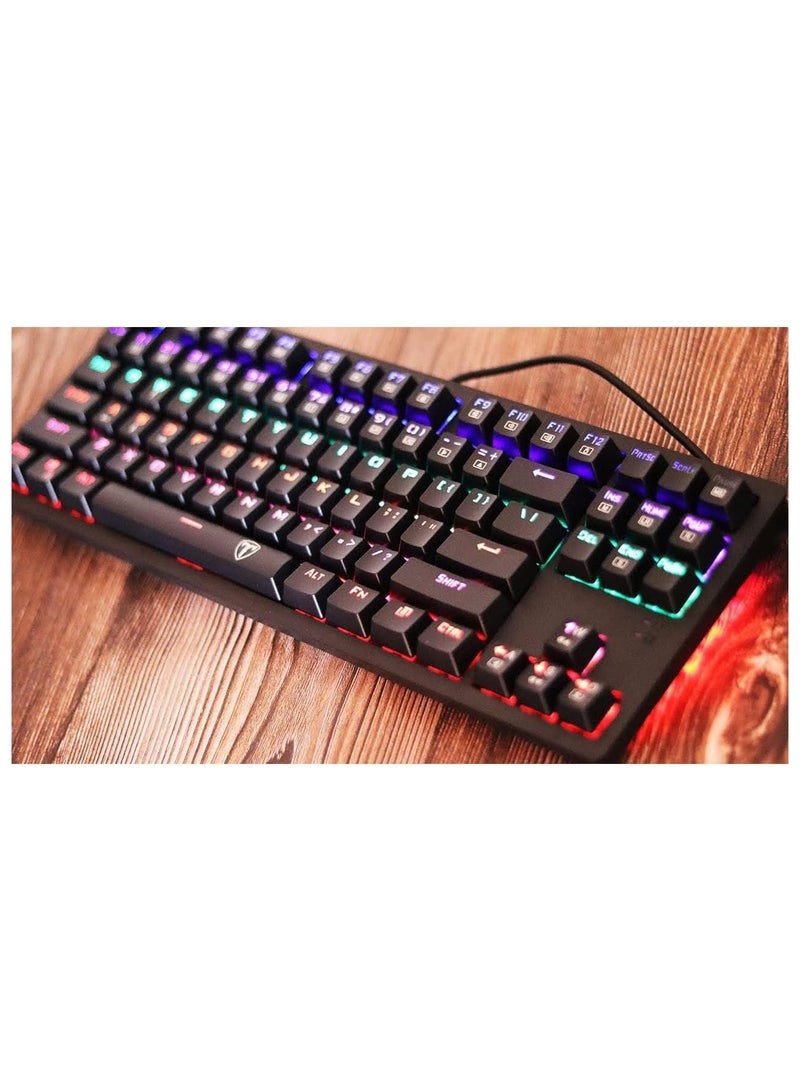 T-DAGGER TGK313 Bora Gaming Mechanical Keyboard - Rainbow LED Lighting - Hot Swappable Switches (Brown Switch), USB - Image 2