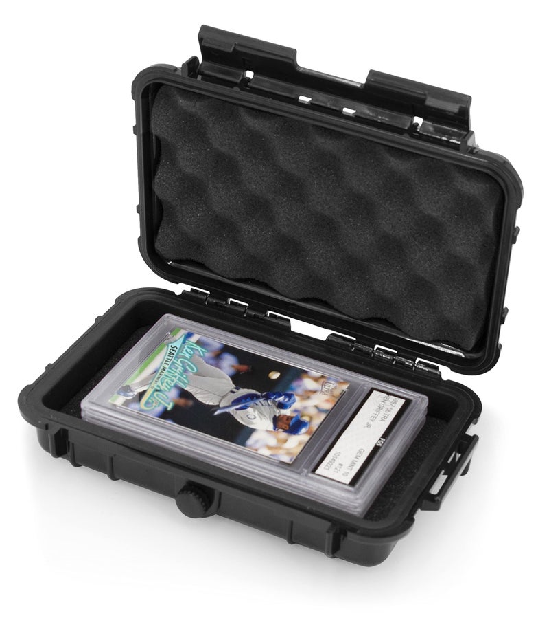 CASEMATIX Graded Card Storage Box Sports Trading Card Case Compatible With up 3 BGS 5 PSA Card Graded Sports Card Slabs - Airtight, Waterproof with Moisture and Dust Protection - Image 1