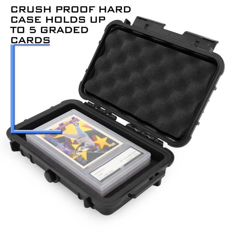 CASEMATIX Graded Card Storage Box Sports Trading Card Case Compatible With up 3 BGS 5 PSA Card Graded Sports Card Slabs - Airtight, Waterproof with Moisture and Dust Protection - Image 2