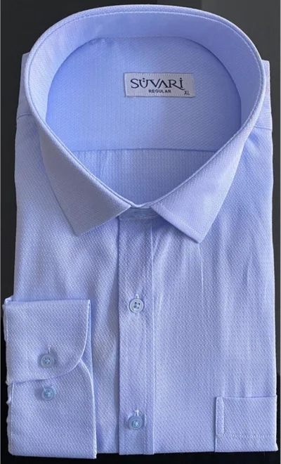 سوفاري Loose Cut Armor Patterned Blue Men's Shirt