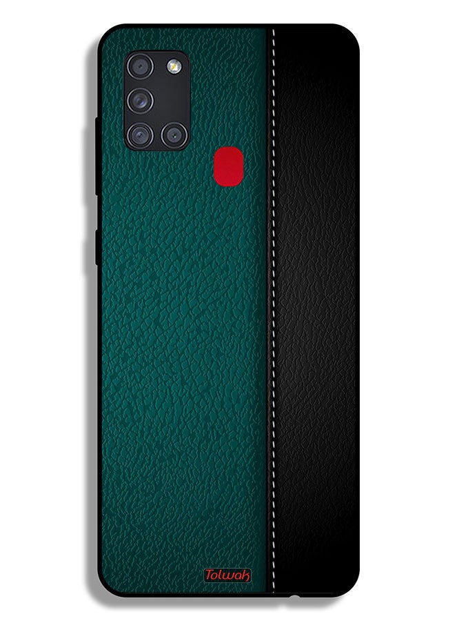 Tolwak Samsung Galaxy A21s Protective Case Cover Leather Pattern - Image 1