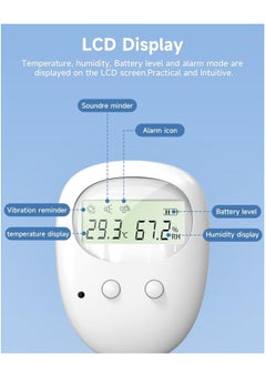 Generic Wireless BedWetting Alarm Bedwetting Alarm with Charging Box 65ft Range Temperature/Humidity Display 80db Sound & Vibration- Potty Training Pee Alarm for Kids Boys Girls Elderly Older  - Image 4